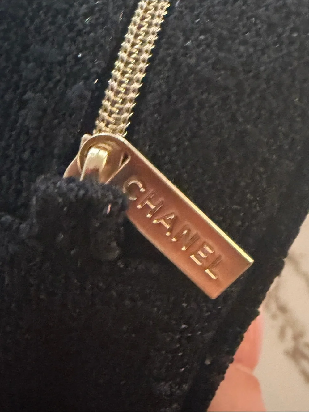 CHANEL black tweed
